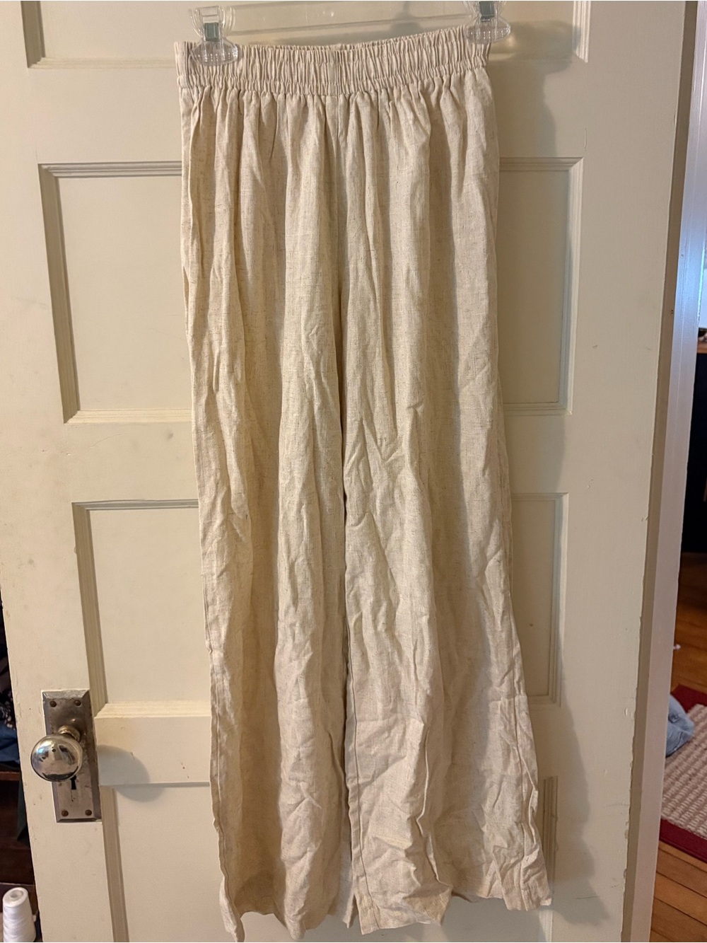 Princess Polly Cream Wide-Leg Elastic Waist Pants